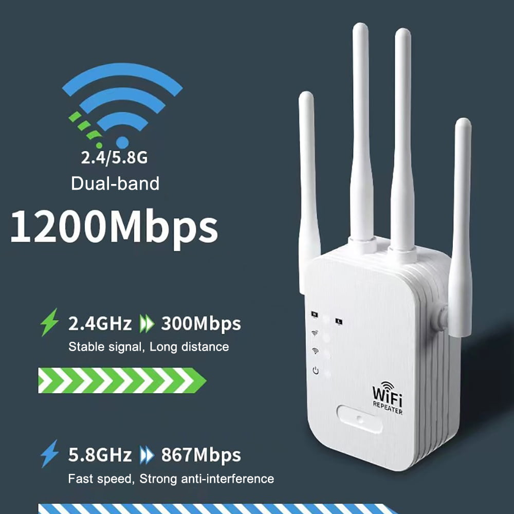 1200Mbps WiFi Repeater Wireless WIFI Extender WiFi Booster 5G 2.4G Dual-band  Network Amplifier Long Range Signal WiFi Router - Black Shepherd  Technologies