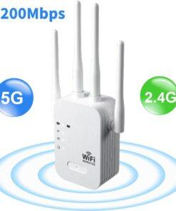 1200Mbps WiFi Repeater Wireless WIFI Extender WiFi Booster 5G 2.4G Dual-band Network Amplifier Long Range Signal WiFi Router