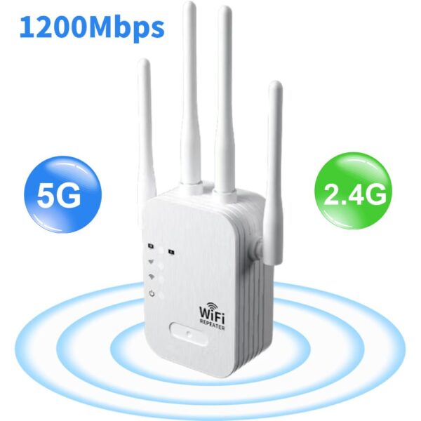 1200Mbps WiFi Repeater Wireless WIFI Extender WiFi Booster 5G 2 4G Dual band Network Amplifier Long