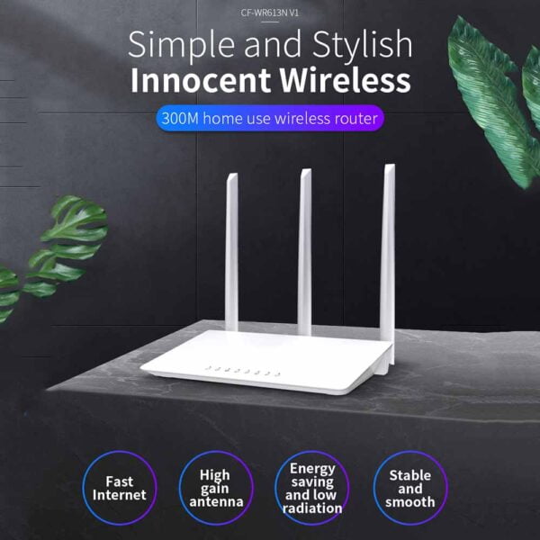 300Mbps 2 4Ghz Wireless Home WiFi Router with 3 3dBi Antenna 3 10 100Mbps LAN port 3