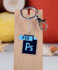 Cartoon Software Icon Keychain Creative PS AI Word Excel Acrylic Pendant Keyring 2