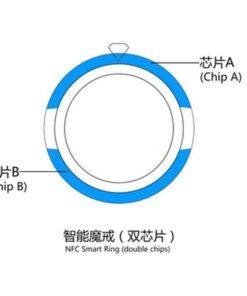 Alternative view of Fashion New Technology NFC Smart Finger Digital Stainless Steel Male And Female Couple Rings For Android/iPhone Mobile Phones