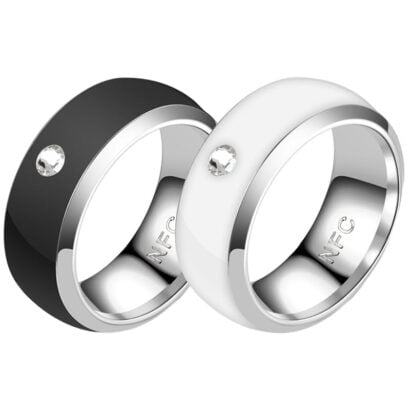 Fashion New Technology NFC Smart Finger Digital Stainless Steel Male And Female Couple Rings For Android