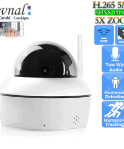 H265 5MP Security IP Camera Wifi PTZ Dome Full Metal 5X Auto Zoom Humanoid Tracking 1080P POE CCTV Two Way Audio SD TF Card Slot