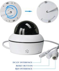 H265 5MP Security IP Camera Wifi PTZ Dome Full Metal 5X Auto Zoom Humanoid Tracking 1080P 3
