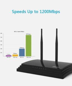 Alternative view of KuWFi 1200Mbps 11ac Dual Band WiFi Router 2.4G&5G with Gigabit LAN Port Wireless N Router Wi-Fi Protected Setup (WPS) Button