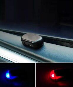 LED Solar Powered Alarm Lamp Car Wireless Warning Anti-Theft Caution Fake Security Light Flashing Imitation Car Lights