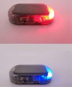 LED Solar Powered Alarm Lamp Car Wireless Warning Anti Theft Caution Fake Security Light Flashing Imitation 4