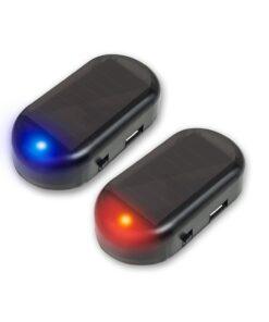 LED Solar Powered Alarm Lamp Car Wireless Warning Anti Theft Caution Fake Security Light Flashing Imitation 5