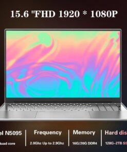 Laptop 15.6 Inch 16G RAM 256G/512G/1TB SSD IPS 1080P Office Computer N5095 With Fingerprint Unlocking Backlight Keyboard