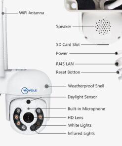 Movols H 265 3MP 5MP HD Wireless CCTV System Two Way Audio Waterproof PTZ WIFI IP 3