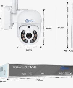 Movols H 265 3MP 5MP HD Wireless CCTV System Two Way Audio Waterproof PTZ WIFI IP 4