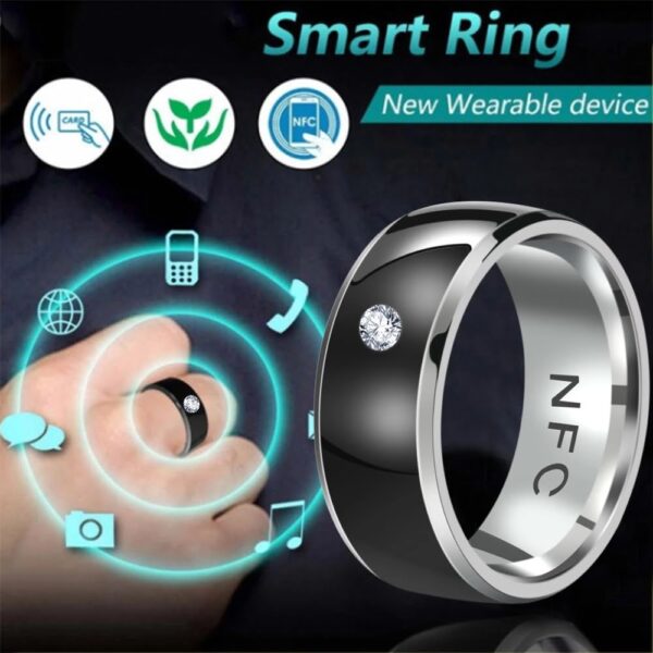 NFC Smart Ring For Men Multifunctional Titanium Steel Waterproof Intelligent Digital Technology Ring Tarnish Free Jewelry 3