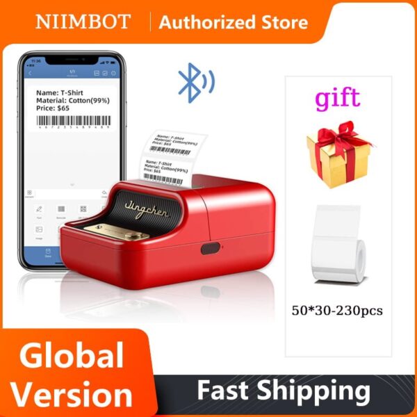 Niimbot B21 Label Printer Portable Thermal Wireless Bluetooth Printer Used for Barcode Clothing Jewelry Fooder