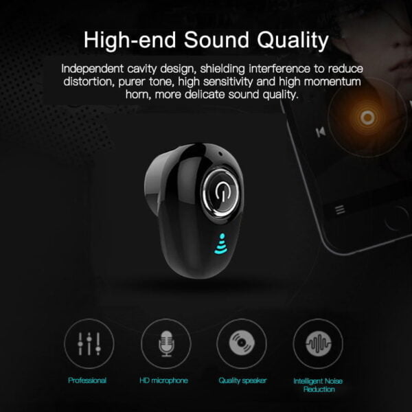 Smart Mini Blue tooth Headset Music Time Bluetooth Earbud With One Button Wireless Earphone For IPhone 4