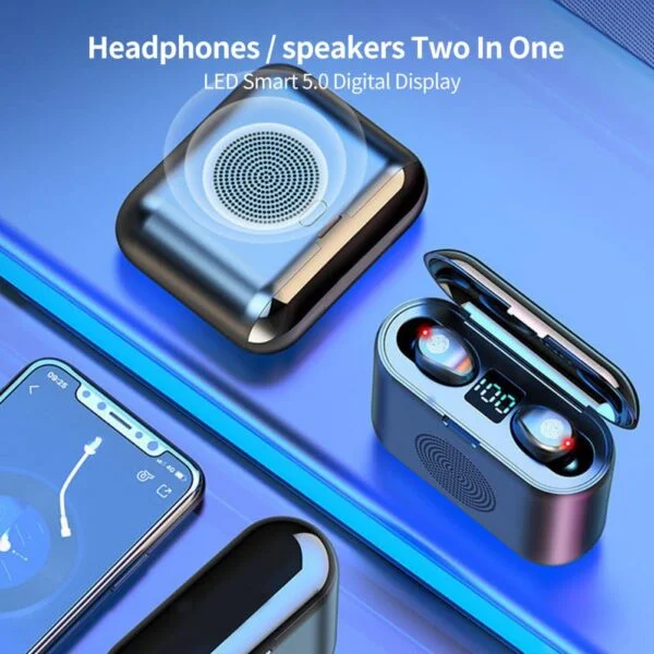 Smart Wireless Headphones Small Size Heavy Bass Cool Appearance Bluetooth-compatible Headsets Phone Call