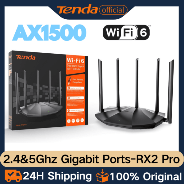 Tenda WIFI 6 Router AX1500 Gigabit Wireless Router Wifi Signal Amplifier 2 4G 5GHz MU MIMO