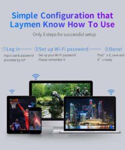 Wireless Home Router WiFi Network for Wireless Internet Long Range Wide Coverage Easy Setup High Speed 5