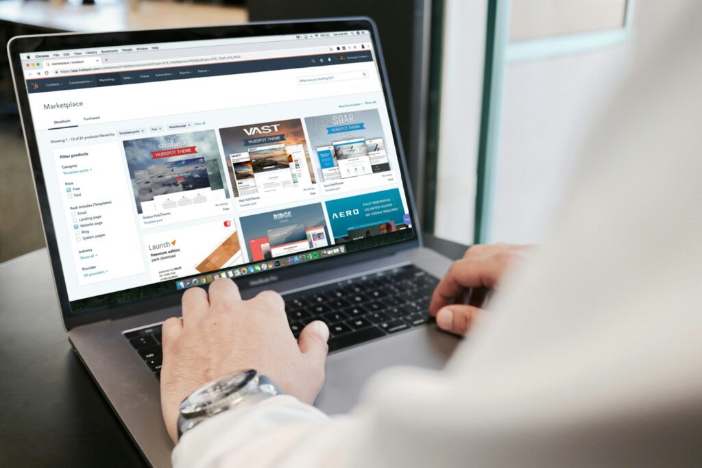 Ecommerce Website Design & Development 1 person using MacBook Pro