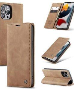 Leather Flip Cover for iphone 13 Pro CaseMe