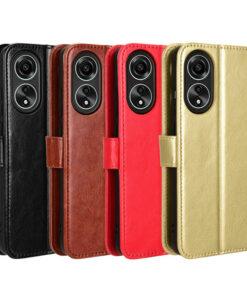 Leather Flip Cover for Oppo A18 CaseMe