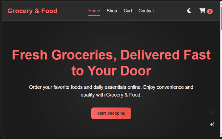 Grocery & Food Delivery Service Website Design in Kenya