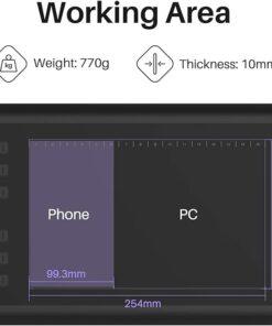Alternative view of Huion Inspiroy H1060P Graphics Tablet with Battery-Free Stylus and Tilt Response