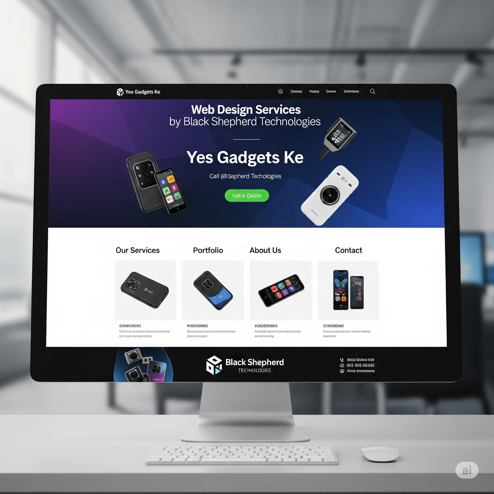 Black Shepherd Technologies Web Design Services for Yes Gadgets Ke