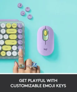 Alternative view of Logitech POP Keys Wireless Mechanical Keyboard with Customizable Emoji Keys (Daydream Mint)