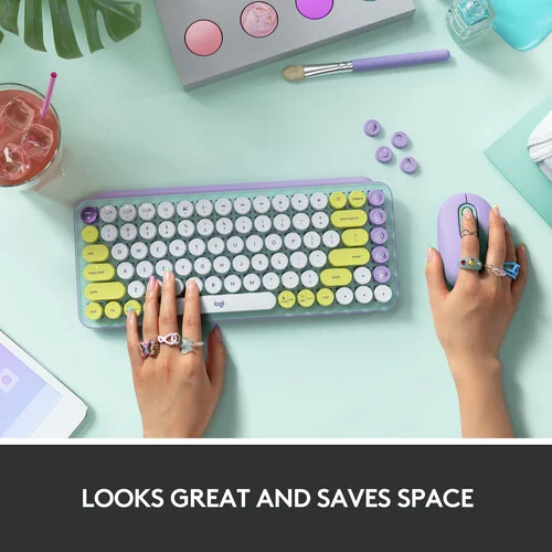 Logitech POP Keys Wireless Mechanical Keyboard with Customizable Emoji Keys (Daydream Mint) 4 Logitech POP Keys Wireless Mechanical Keyboard with Customizable Emoji Keys (Daydream Mint)