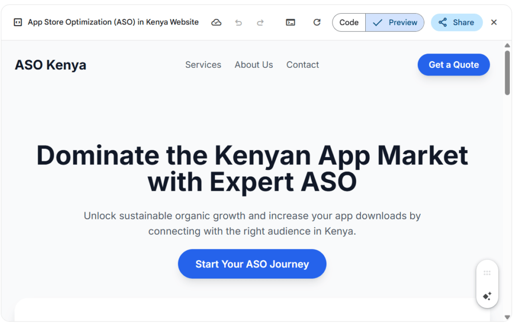 App Store Optimization (ASO) in Kenya