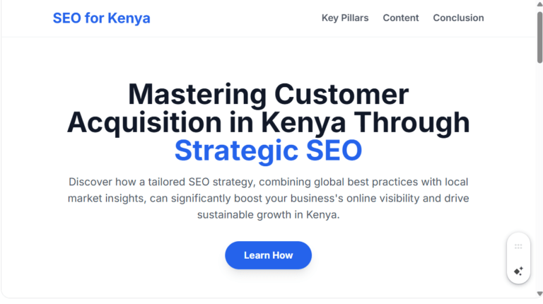 SEO for Customer Acquisition in Kenya
