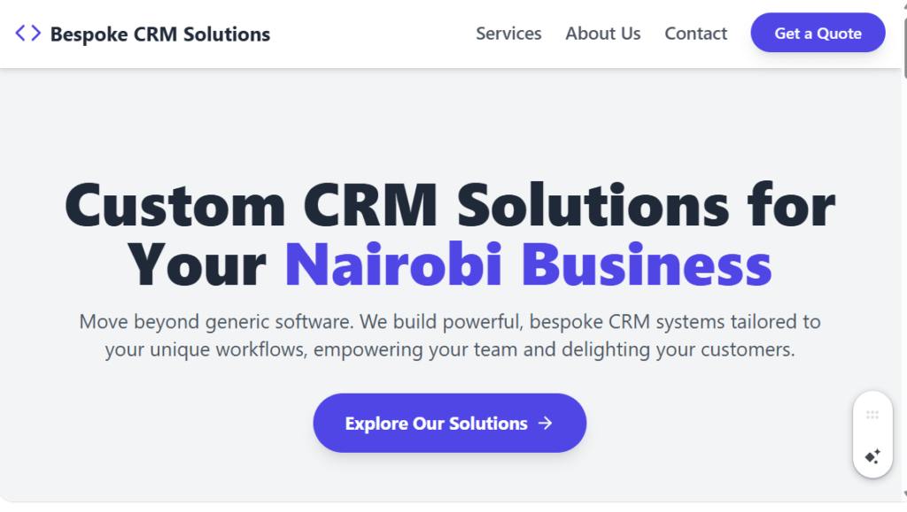 Bespoke CRM Solutions Nairobi