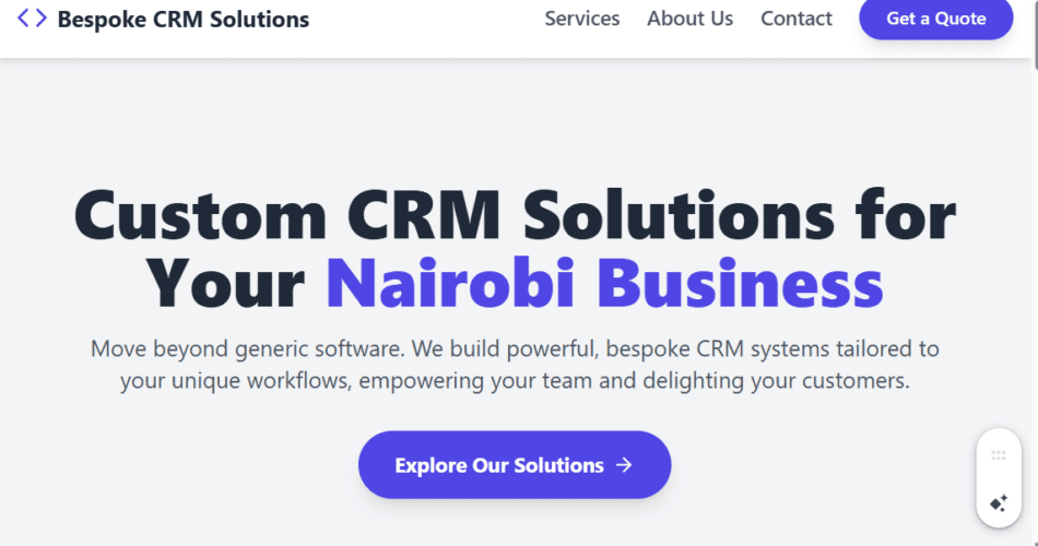 Bespoke CRM Solutions Nairobi