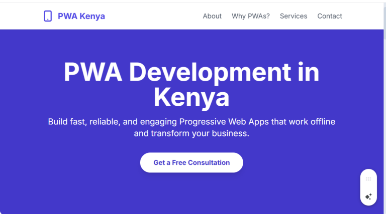 PWA Development Kenya (Progressive Web App):
