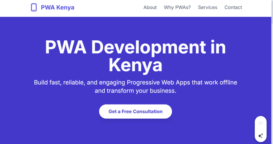 PWA Development Kenya (Progressive Web App):