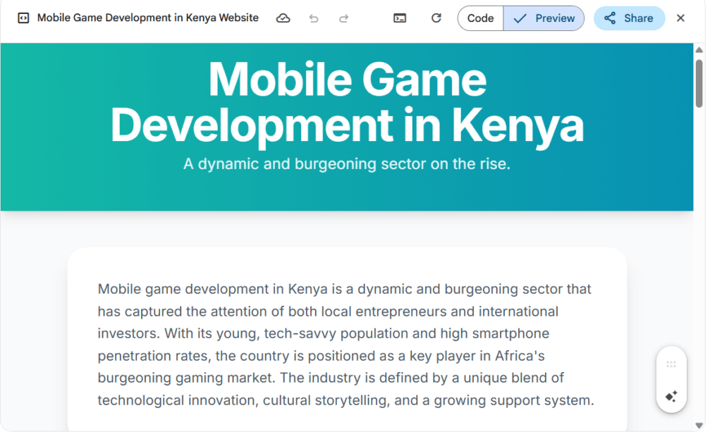 Mobile Game Development Kenya: 1 Mobile Game Development Kenya: