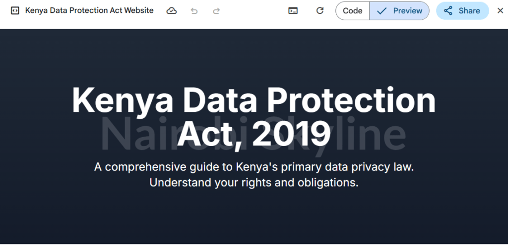 Data Protection Act Kenya Compliance