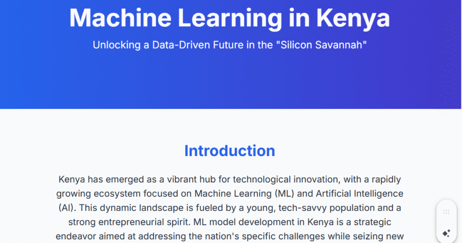 Machine Learning Model Development Kenya: