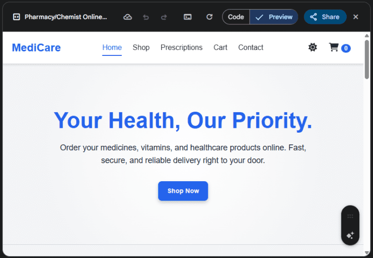 Pharmacy/Chemist Online Website Design in Kenya