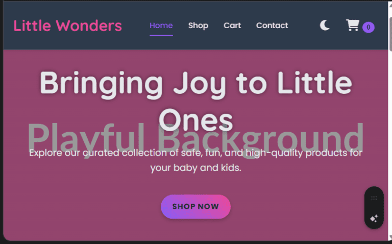 Baby & Kids Products Shop Website Design in Kenya