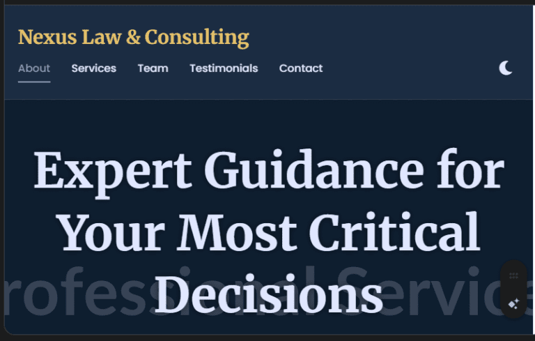 Professional Services Website Design (e.g., Law Firms, Consultants) in Kenya