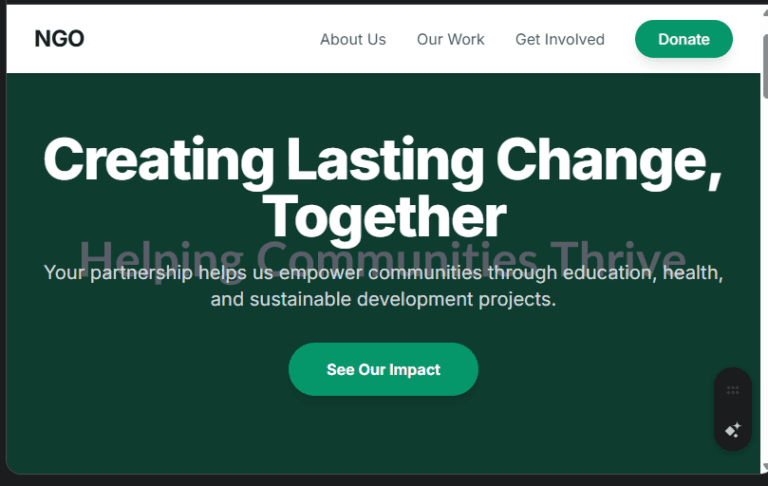 NGO/Non-Profit Organization Website Design in Kenya