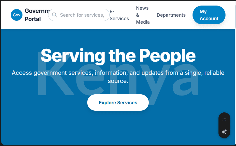 Government/Public Sector Portal Website Design in Kenya