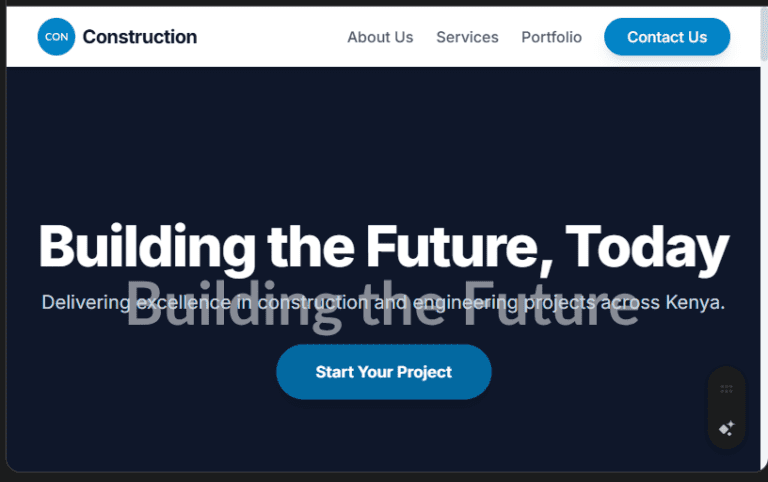 Construction & Engineering Firm Website Design in Kenya