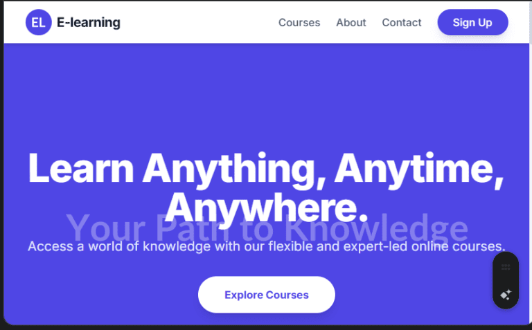 E-Learning Platform/Online Course Portal Website Design in Kenya