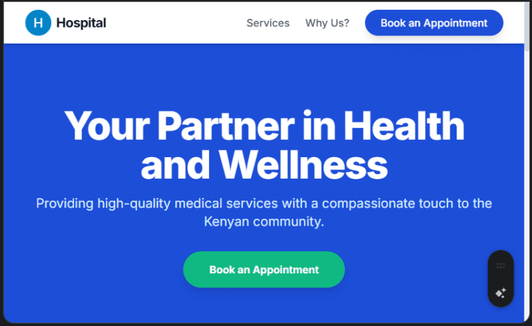 Hospital/Clinic Website Design in Kenya