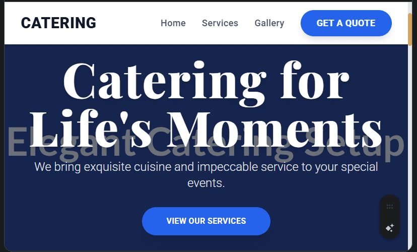 Catering Service Website Design in Kenya