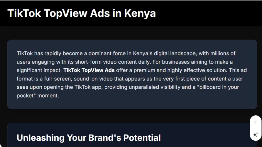 TikTok TopView Ads in Kenya 1 TikTok TopView Ads in Kenya