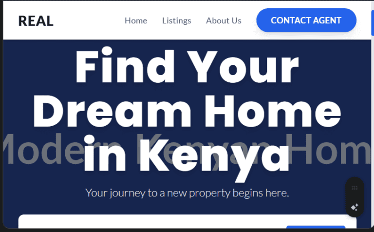 Real Estate Agency/Agent Website Design in Kenya